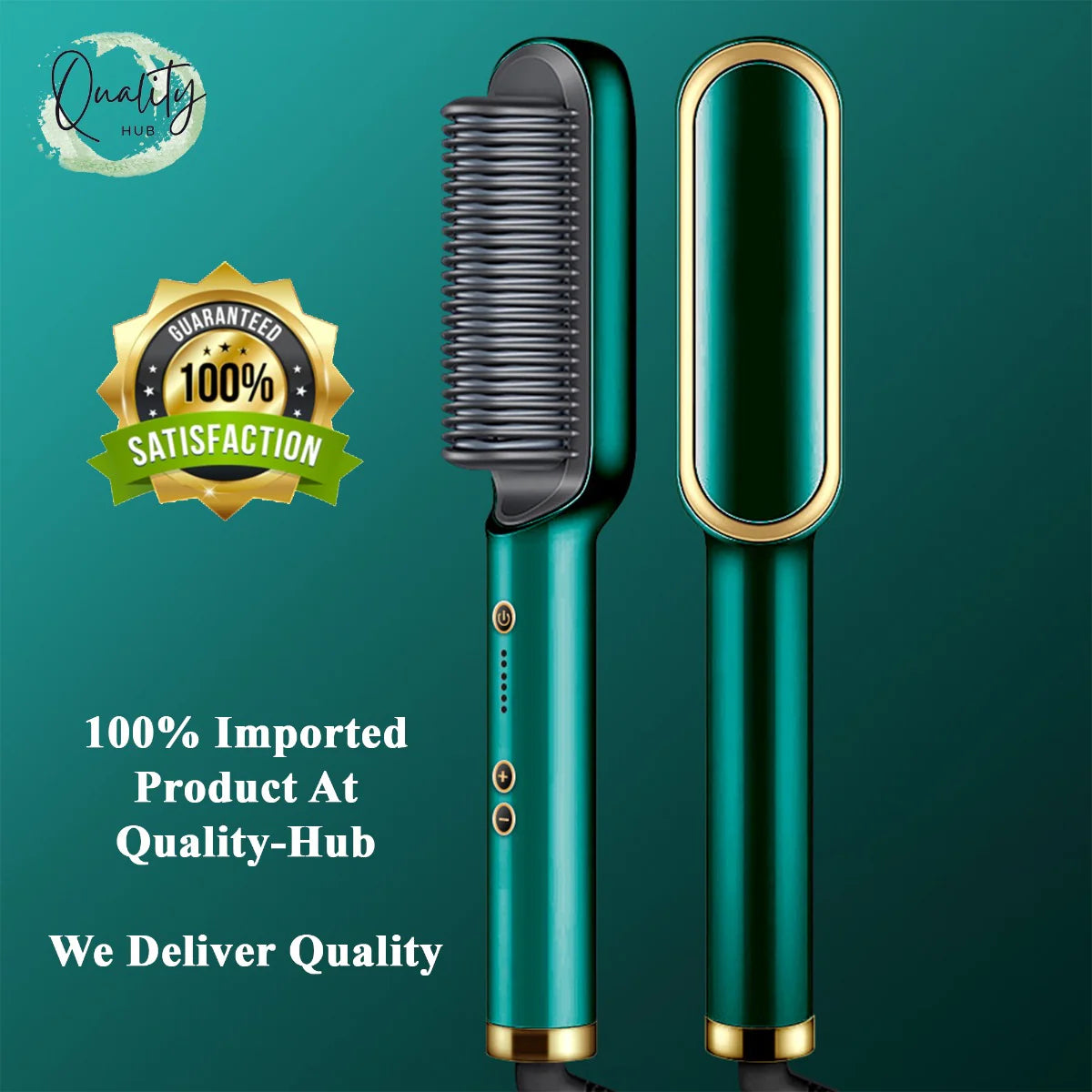 Comb Hair Straightener with Temperature Display