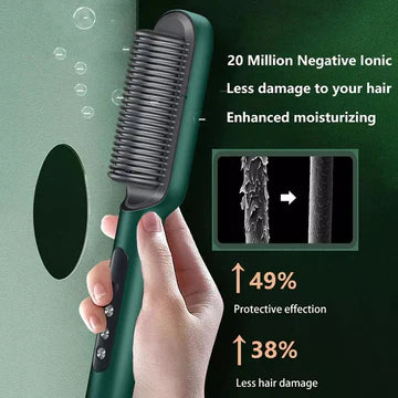 Comb Hair Straightener with Temperature Display